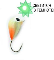 Мормышки фирмы lambinen. Расцветка RG11(светящаяся)